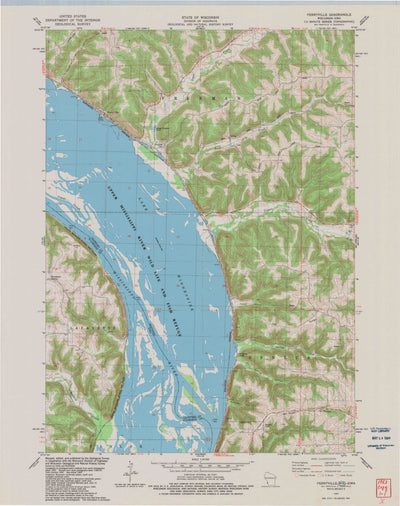 United States Geological Survey Ferryville, WI-IA (1983, 24000-Scale) digital map