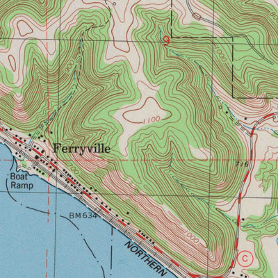 United States Geological Survey Ferryville, WI-IA (1983, 24000-Scale) digital map