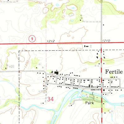 United States Geological Survey Fertile, IA (1972, 24000-Scale) digital map