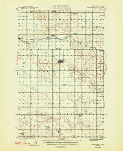 United States Geological Survey Fessenden, ND (1948, 62500-Scale) digital map
