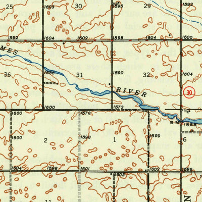 United States Geological Survey Fessenden, ND (1948, 62500-Scale) digital map