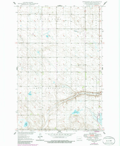 United States Geological Survey Fessenden SW, ND (1949, 24000-Scale) digital map
