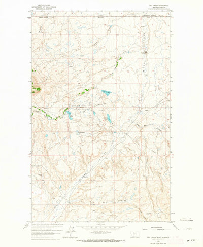 United States Geological Survey Fey Lakes, MT (1962, 24000-Scale) digital map
