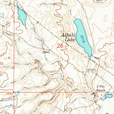 United States Geological Survey Fey Lakes, MT (1962, 24000-Scale) digital map
