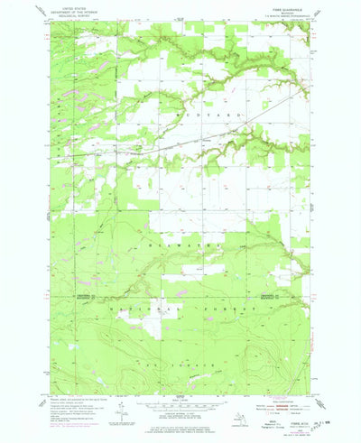 United States Geological Survey Fibre, MI (1953, 24000-Scale) digital map