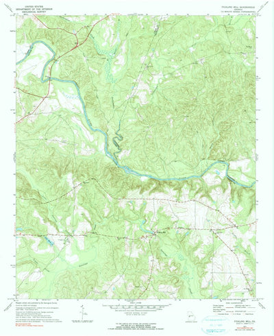 United States Geological Survey Fickling Mill, GA (1971, 24000-Scale) digital map