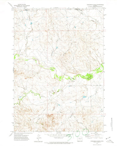 United States Geological Survey Fiddleback Ranch, WY (1971, 24000-Scale) digital map