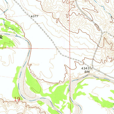 United States Geological Survey Fiddleback Ranch, WY (1971, 24000-Scale) digital map