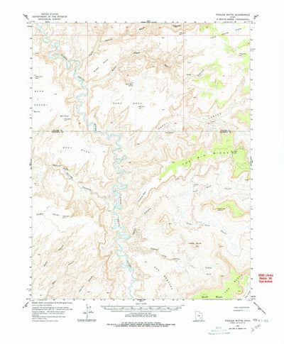 United States Geological Survey Fiddler Butte, UT (1953, 62500-Scale) digital map