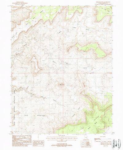 United States Geological Survey Fiddler Butte, UT (1988, 24000-Scale) digital map