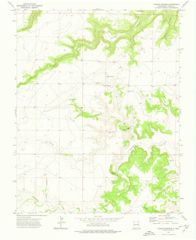 United States Geological Survey Fiddler Springs, NM (1972, 24000-Scale) digital map