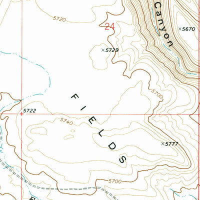 United States Geological Survey Fields Basin, OR (1971, 24000-Scale) digital map