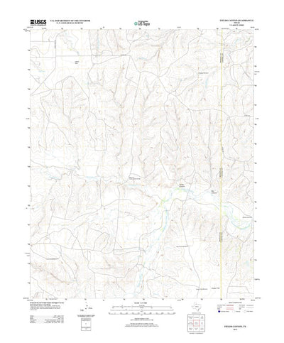 United States Geological Survey Fields Canyon, TX (2012, 24000-Scale) digital map