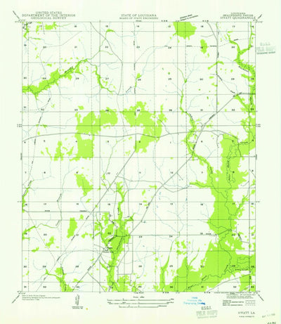 United States Geological Survey Fields, LA (1955, 31680-Scale) digital map
