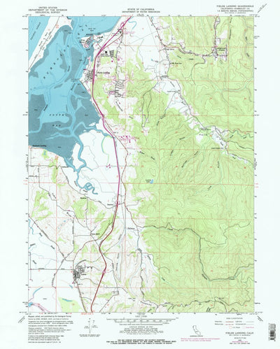 United States Geological Survey Fields Landing, CA (1959, 24000-Scale) digital map