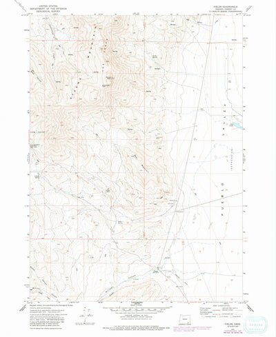 United States Geological Survey Fields, OR (1971, 24000-Scale) digital map