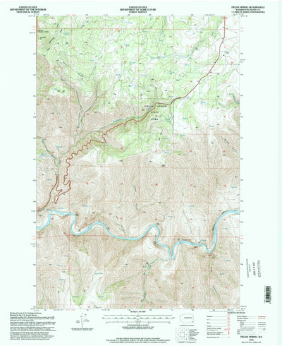 United States Geological Survey Fields Spring, WA (1995, 24000-Scale) digital map