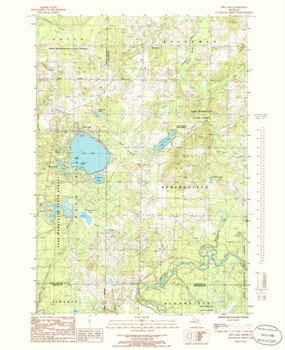 United States Geological Survey Fife Lake, MI (1985, 24000-Scale) digital map