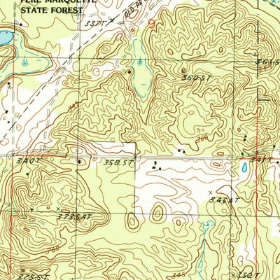 United States Geological Survey Fife Lake, MI (1985, 24000-Scale) digital map