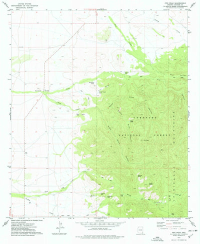 United States Geological Survey Fife Peak, AZ (1974, 24000-Scale) digital map