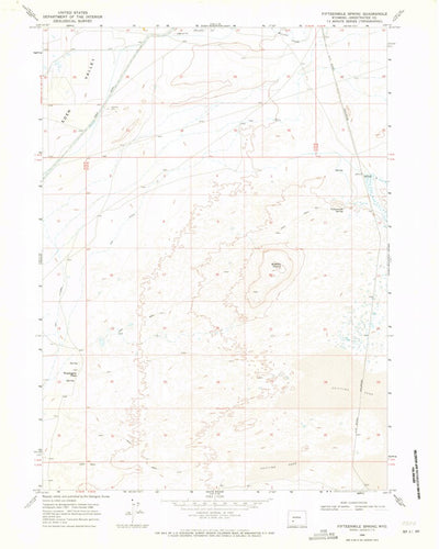 United States Geological Survey Fifteenmile Spring, WY (1968, 24000-Scale) digital map