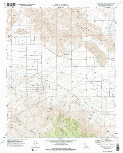United States Geological Survey Fifteenmile Valley, CA (1971, 24000-Scale) digital map