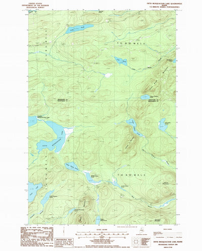 United States Geological Survey Fifth Musquacook Lake, ME (1986, 24000-Scale) digital map