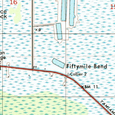 United States Geological Survey Fiftymile Bend, FL (1995, 24000-Scale) digital map