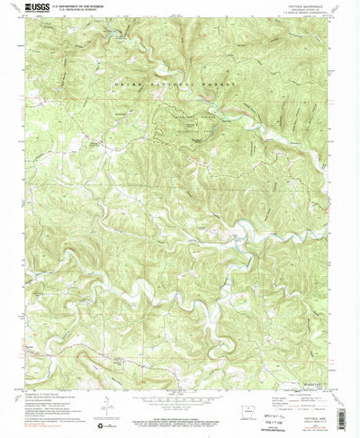 United States Geological Survey Fiftysix, AR (1972, 24000-Scale) digital map