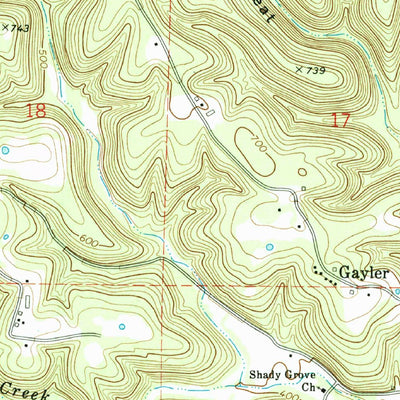 United States Geological Survey Fiftysix, AR (1972, 24000-Scale) digital map