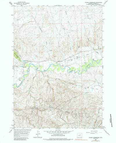 United States Geological Survey Figure 8 Reservoir, WY (1961, 24000-Scale) digital map