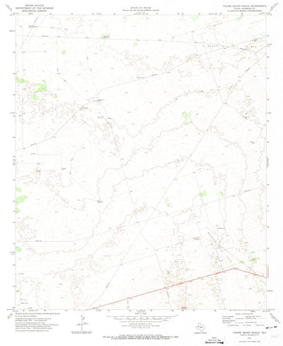 United States Geological Survey Figure Seven Ranch, TX (1971, 24000-Scale) digital map