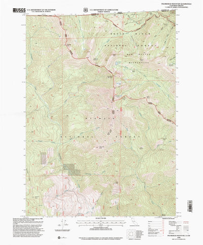 United States Geological Survey Figurehead Mountain, CA-OR (1998, 24000-Scale) digital map