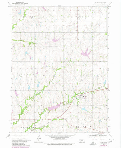 United States Geological Survey Filley, NE (1970, 24000-Scale) digital map