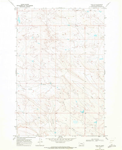 United States Geological Survey Finch NE, MT (1968, 24000-Scale) digital map