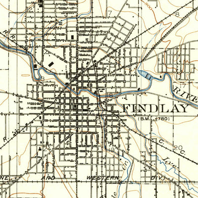 United States Geological Survey Findlay, OH (1903, 62500-Scale) digital map