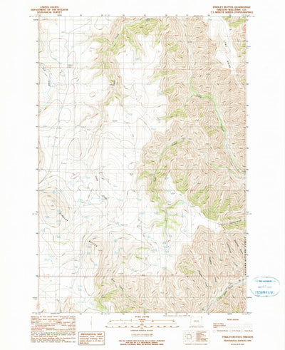 United States Geological Survey Findley Buttes, OR (1990, 24000-Scale) digital map