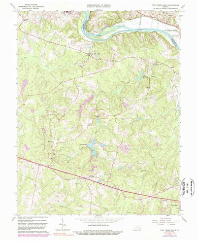 United States Geological Survey Fine Creek Mills, VA (1964, 24000-Scale) digital map