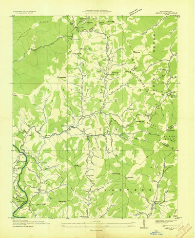 United States Geological Survey Fines Creek, NC (1936, 24000-Scale) digital map