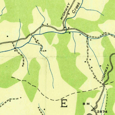 United States Geological Survey Fines Creek, NC (1936, 24000-Scale) digital map