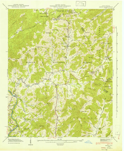 United States Geological Survey Fines Creek, NC (1942, 24000-Scale) digital map