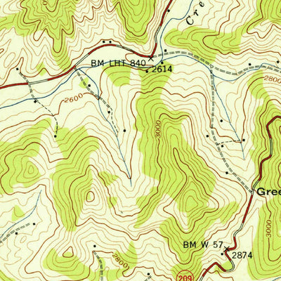 United States Geological Survey Fines Creek, NC (1942, 24000-Scale) digital map
