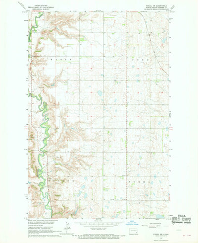 United States Geological Survey Fingal SW, ND (1967, 24000-Scale) digital map