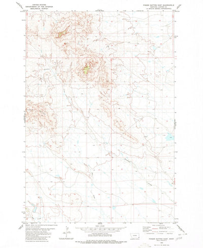 United States Geological Survey Finger Buttes East, MT (1980, 24000-Scale) digital map