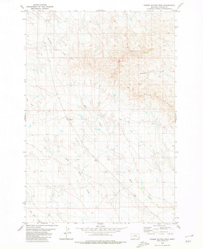 United States Geological Survey Finger Buttes West, MT (1980, 24000-Scale) digital map