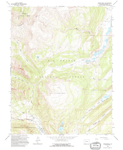 United States Geological Survey Finger Mesa, CO (1964, 24000-Scale) digital map