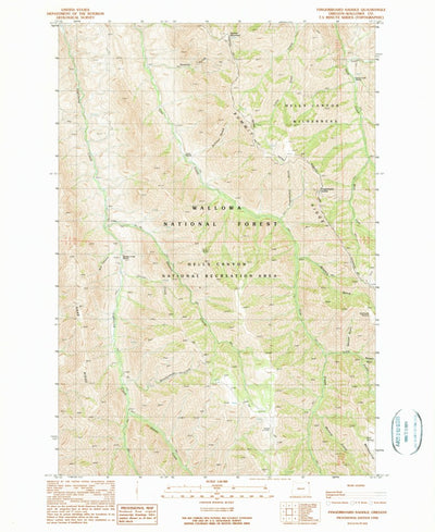 United States Geological Survey Fingerboard Saddle, OR (1990, 24000-Scale) digital map