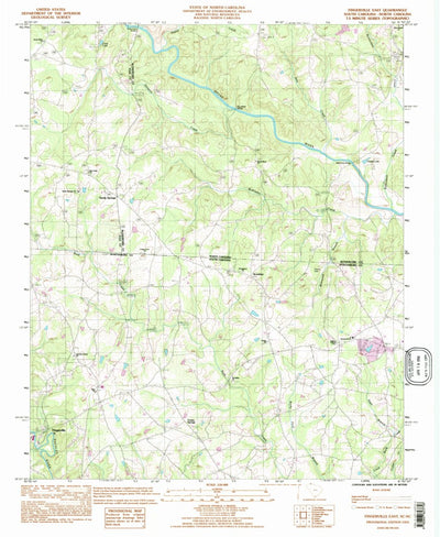 United States Geological Survey Fingerville East, SC-NC (1993, 24000-Scale) digital map