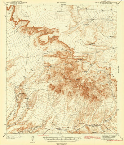 United States Geological Survey Finlay Mountains, TX (1943, 62500-Scale) digital map