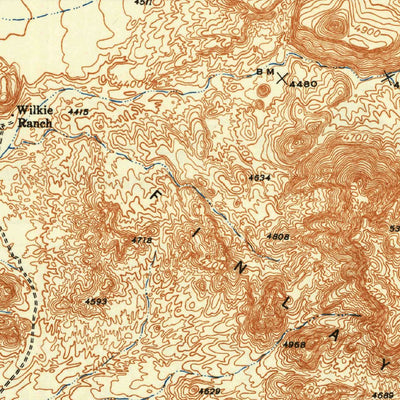 United States Geological Survey Finlay Mountains, TX (1943, 62500-Scale) digital map